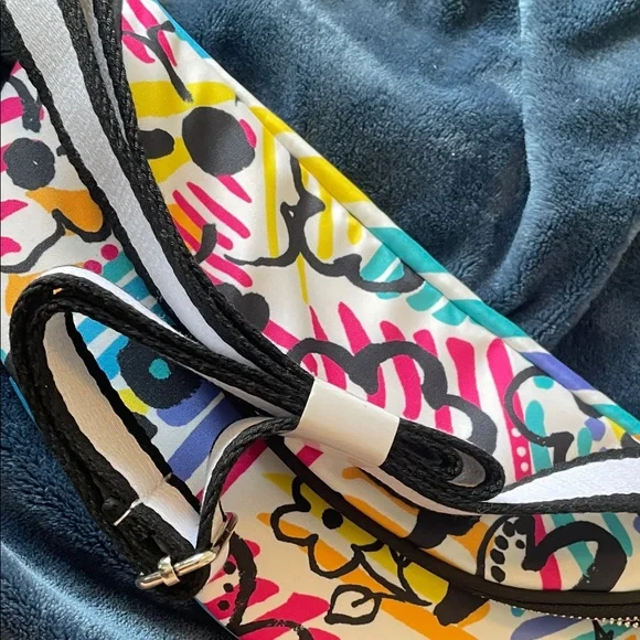 Brighton Graffiti Love Crossbody Bag - White, Pink, Yellow, Blue, Black NWT - Picture 5 of 6